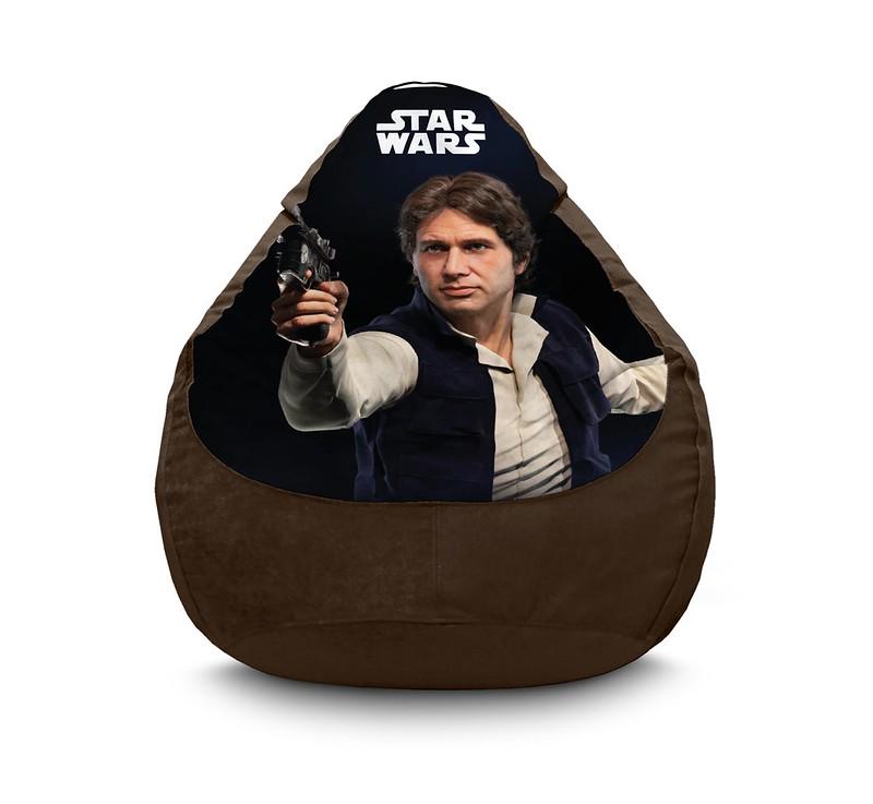 Кресло мешок iPuff Star Wars Han Solo Флок XXL 90х125 см Коричневый