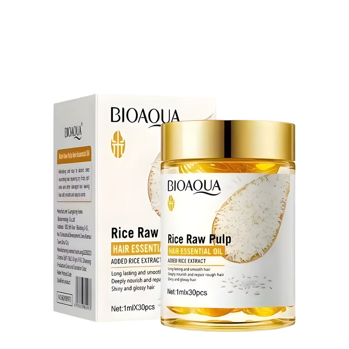 Капсули для відновлення волосся Bioaqua Rice Raw Pulp з рисом 30 шт.