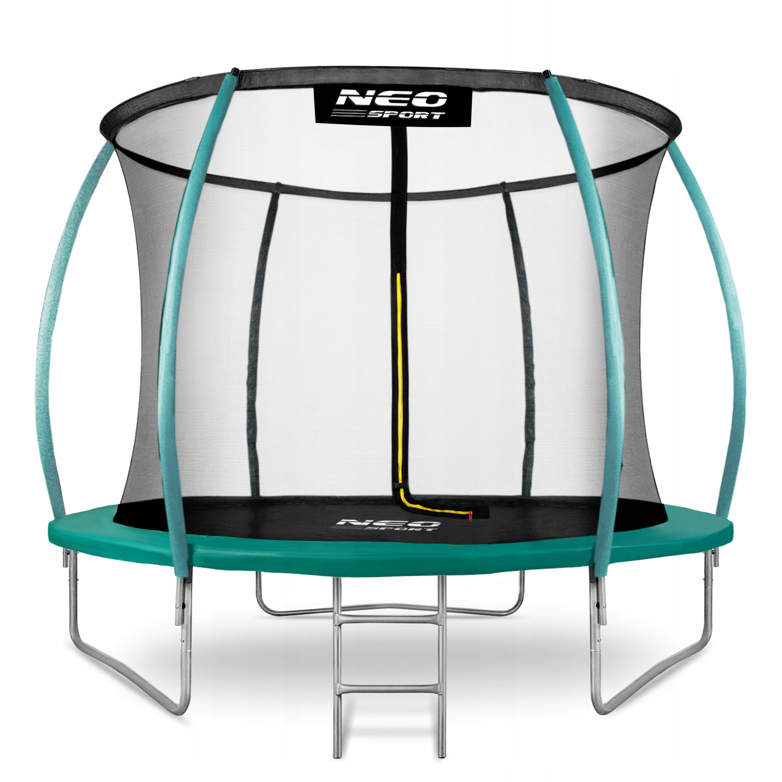 Батут с сеткой Neo-Sport НС-08С181 d 8 244-252 см Зеленый - фото 1