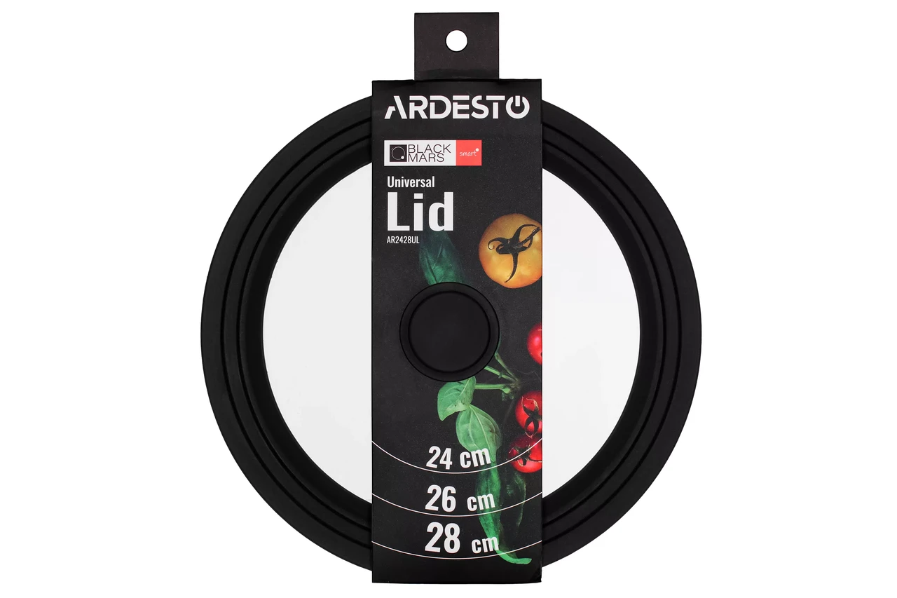 Крышка универсальная Ardesto Mars Smart для сковороды 24/26/26 см Black (AR2428UL)