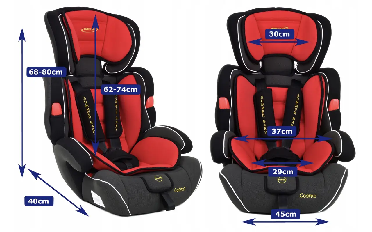 Кресло детское автомобильное Summer Baby Cosmo 9-36 кг Красный - фото 3