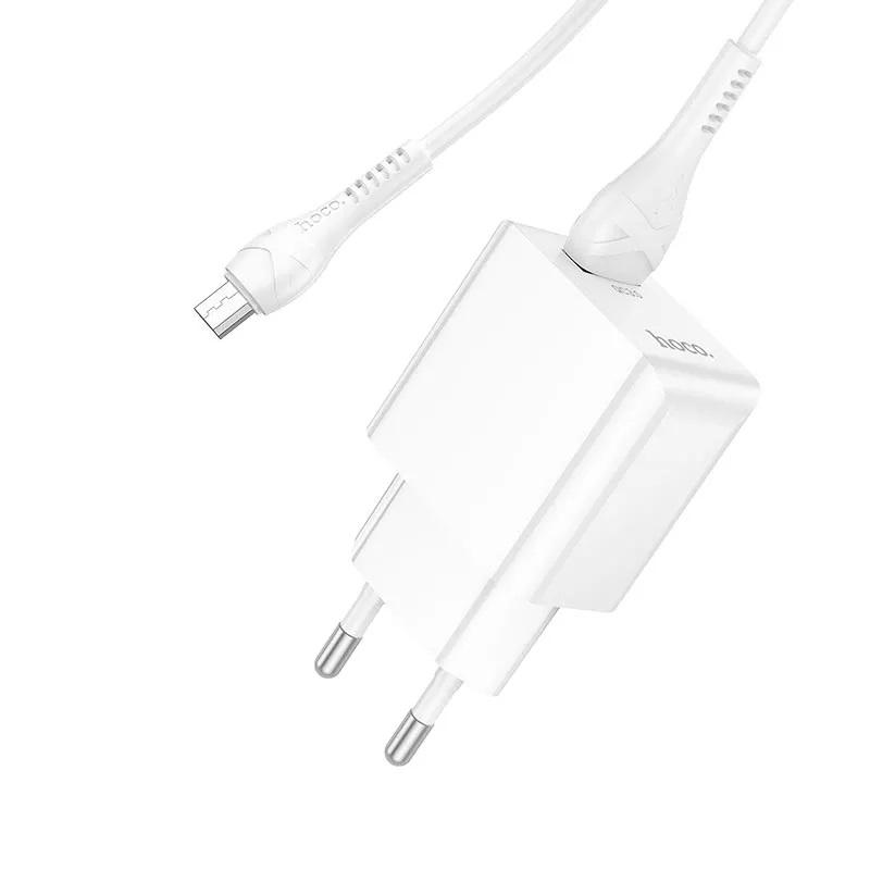 Мережевий зарядний пристрій Hoco Micro USB Cable Proton C98A White (9822754) - фото 4