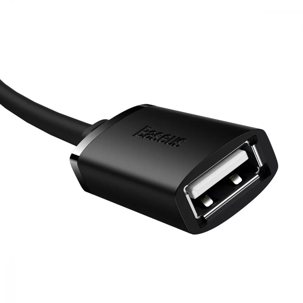 Кабель BASEUS B00631100111-00 AirJoy Series USB male to USB female 0,5 м Black (575137) - фото 4