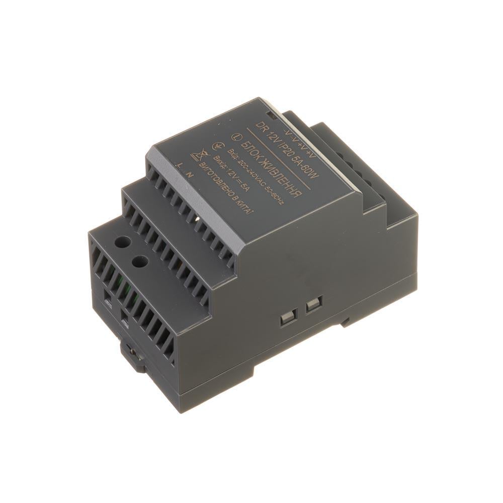 Блок питания AVT на DIN-рейку 12V 5А 60W DR IP20 (1021420)