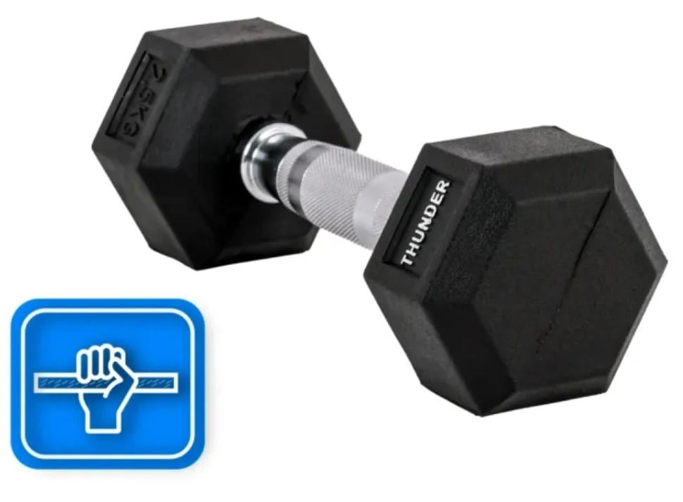 Гантель шестигранный Thunder 2,5 кг (HEXAGONAL-DUMBBELLS-2,5KG) - фото 3 Гантель шестигранный Thunder 2,5 кг (HEXAGONAL-DUMBBELLS-2,5KG) - фото 3