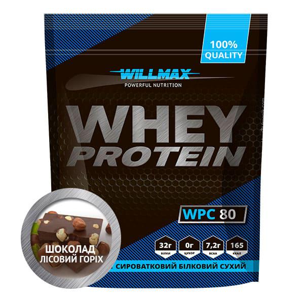 Протеїн сироватковий Whey Protein 80% Willmax Шоколад-лісовий горіх 920 г (2112)