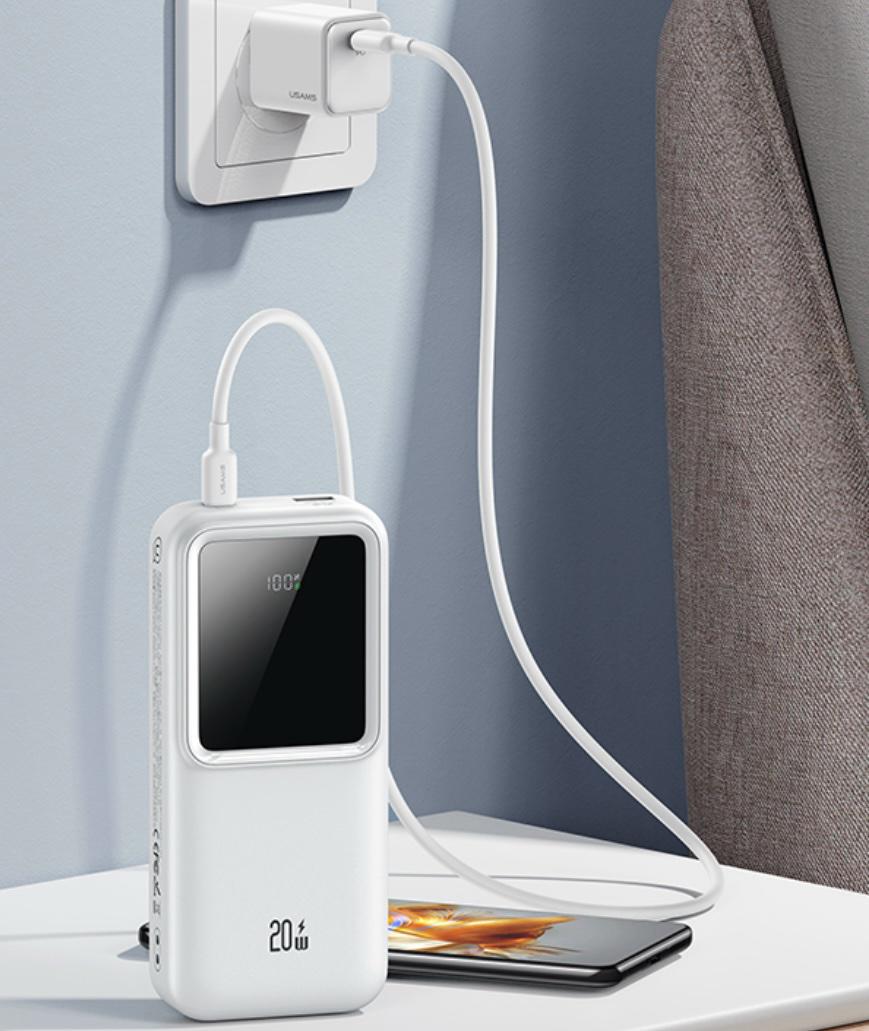 Повербанк Usams Digital Display 20W 30000 mAh Purple (US-CD213) - фото 3 Повербанк Usams Digital Display 20W 30000 mAh Purple (US-CD213) - фото 3