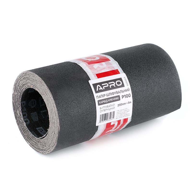 Бумага шлифовальная Apro тканевая Ultra выносливый карбид кремния 200 мм x 5 м P100 (828204)