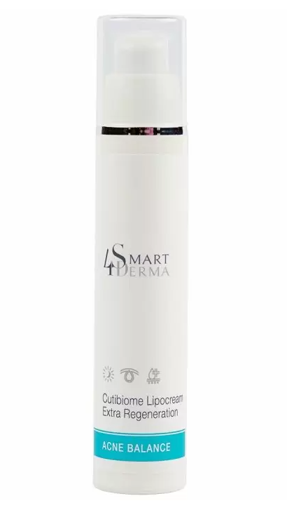 Крем ночной липосомальный Smart4Derma Cuutibiome lipocream extra regeneration Acne Balanse 50 мл (14540762) - фото 1