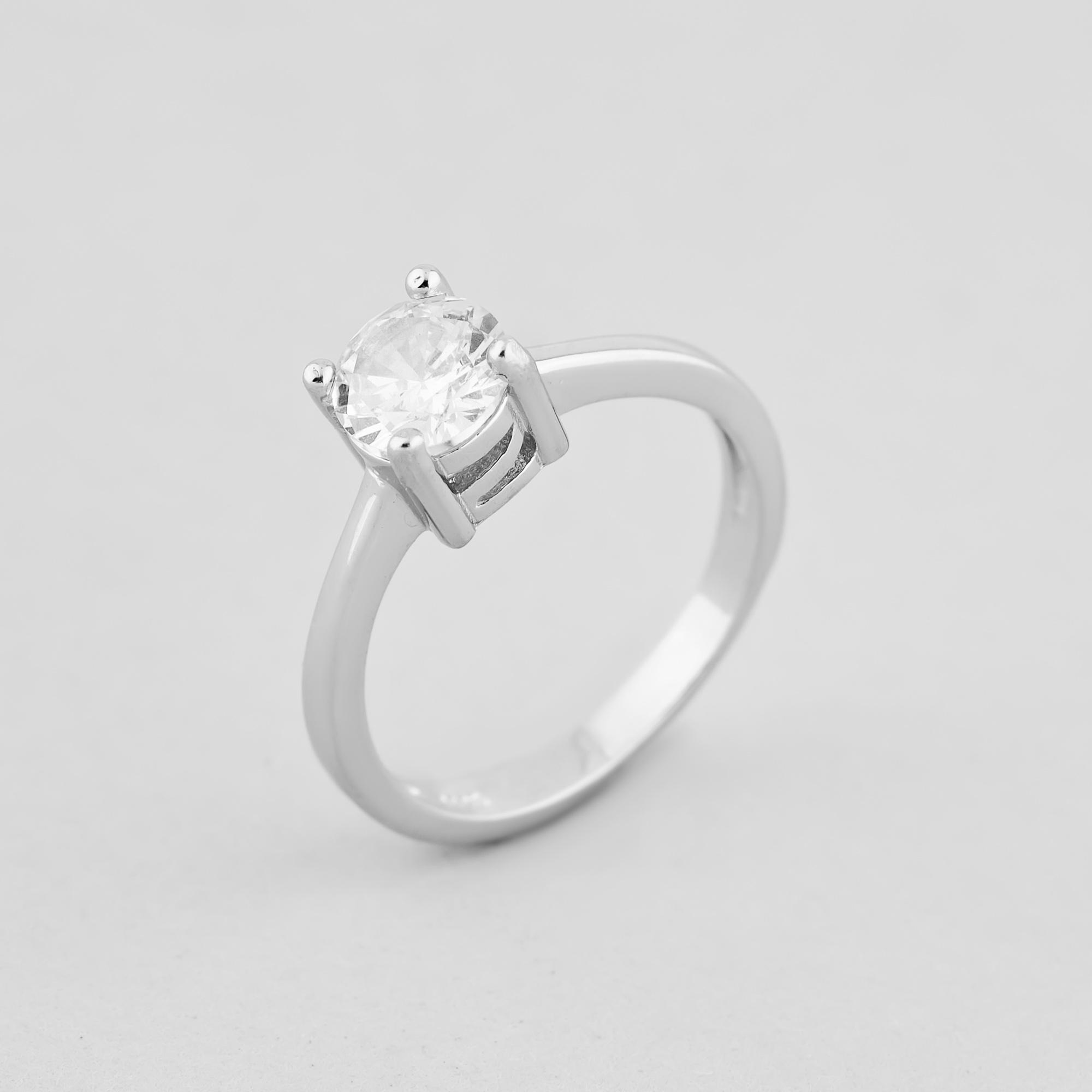 Серебряное кольцо Minimal Любовный треугольник р. 18 (14677)