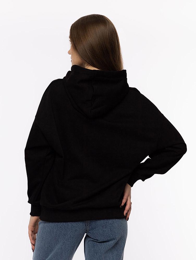 Худі жіноче оверсайз р. 42 Чорний (SKT000895747) - фото 3