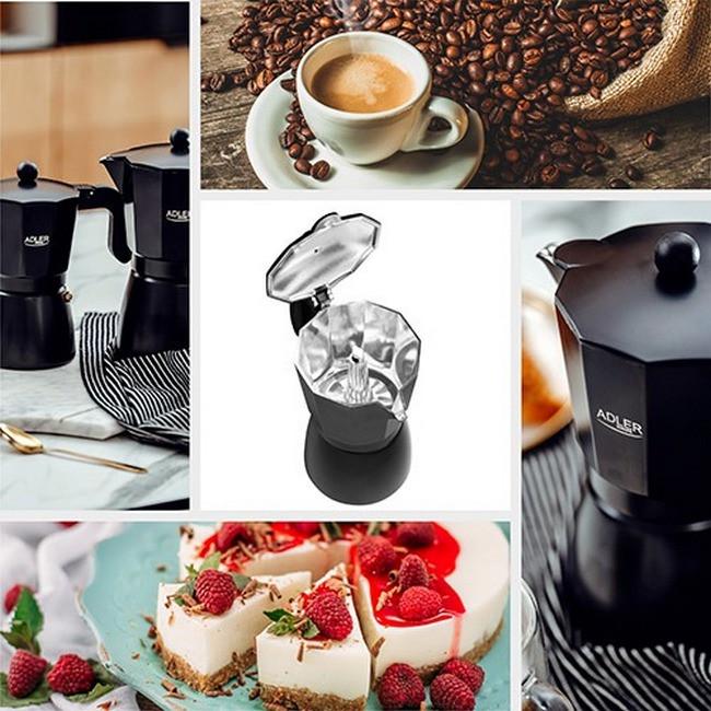 Кофеварка гейзерная Adler AD 4420 520 мл Black (iz15426) - фото 6 Кофеварка гейзерная Adler AD 4420 520 мл Black (iz15426) - фото 6