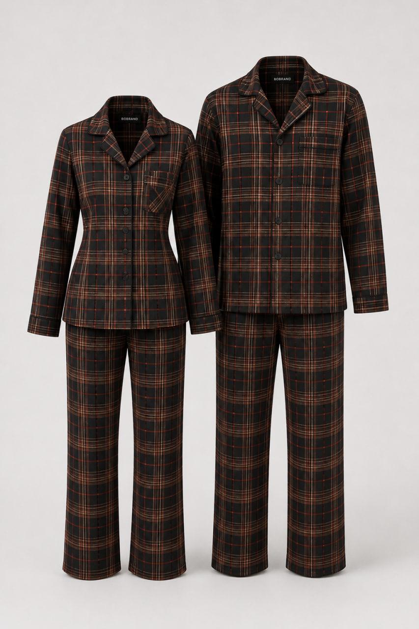 Піжами парні BO.Brand XL Коричневий (19584)