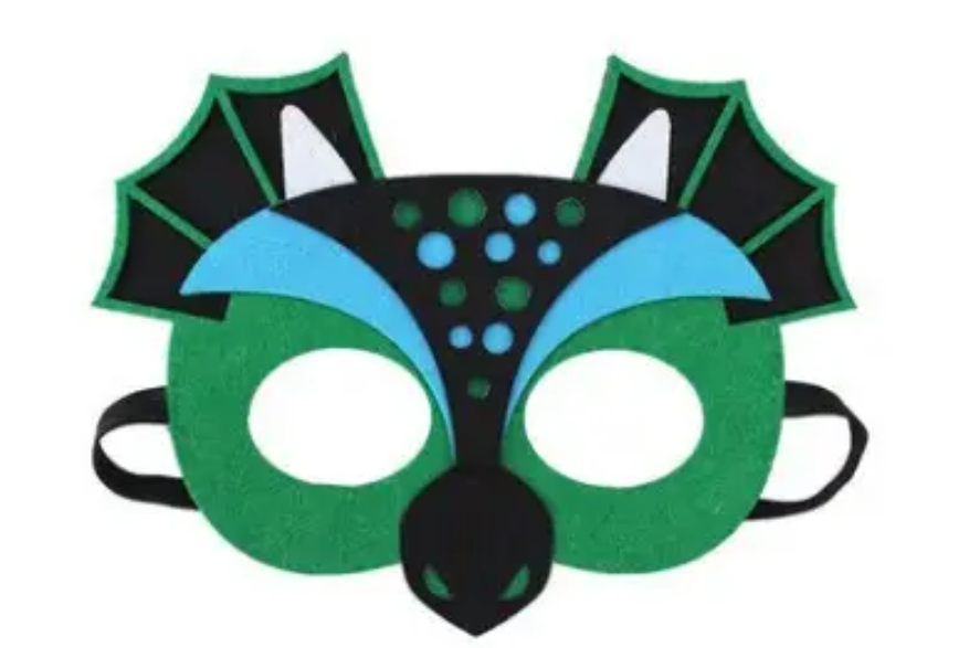 Маска детская Крылатый дракон One size Зелено-голубой (19402/1)