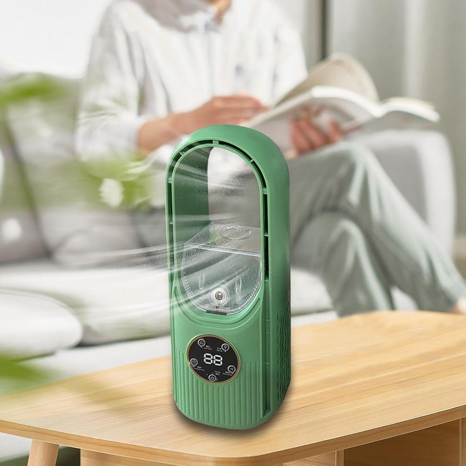 Вентилятор-зволожувач настільний Air Multiplier RGB/USB/LED підсвітка Зелений (MX-00009363G) - фото 3 Вентилятор-зволожувач настільний Air Multiplier RGB/USB/LED підсвітка Зелений (MX-00009363G) - фото 3