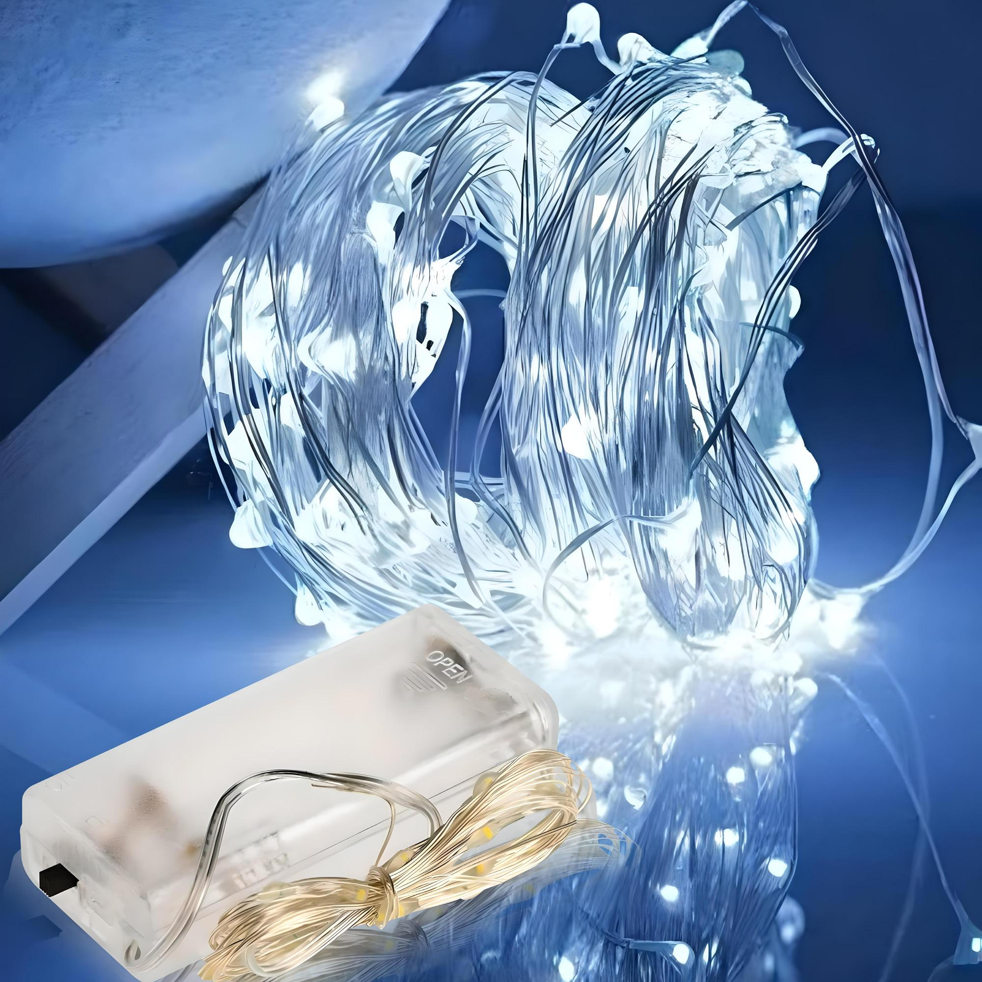 Гірлянда Xmas Роса 3 м на 2 батарейках Білий (HA-51) Гірлянда Xmas Роса 3 м на 2 батарейках Білий (HA-51)