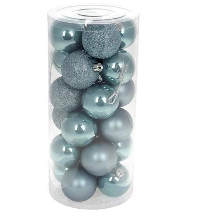 Набір куль новорічних пластикових 24 шт. 6  см (12471)