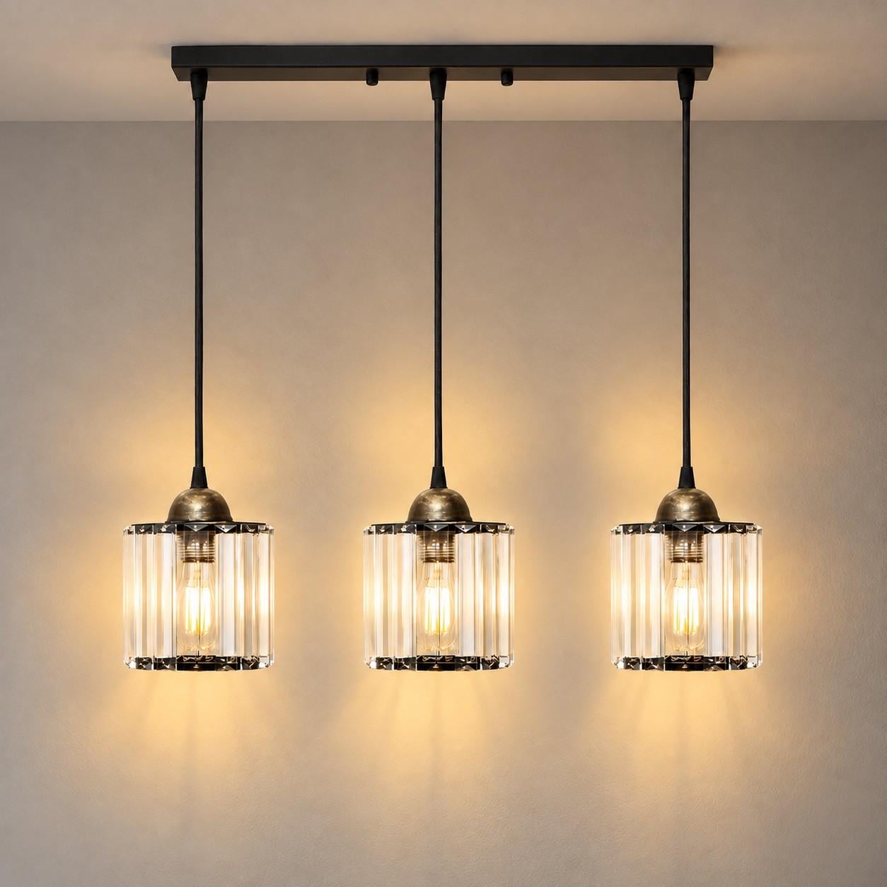 Подвесной светильник MSK ELECTRIC Brillante на планке под три лампы Е27 Черный (NL 12112-3 BK) Подвесной светильник MSK ELECTRIC Brillante на планке под три лампы Е27 Черный (NL 12112-3 BK)