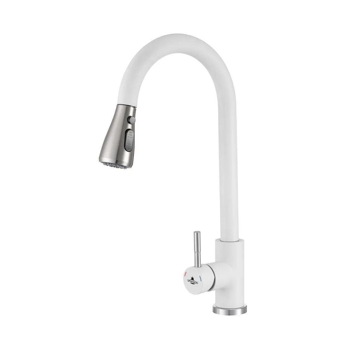 Смеситель для кухни Granado Campo Lux GZ0505L однорычажный Белый (GRA-24301)