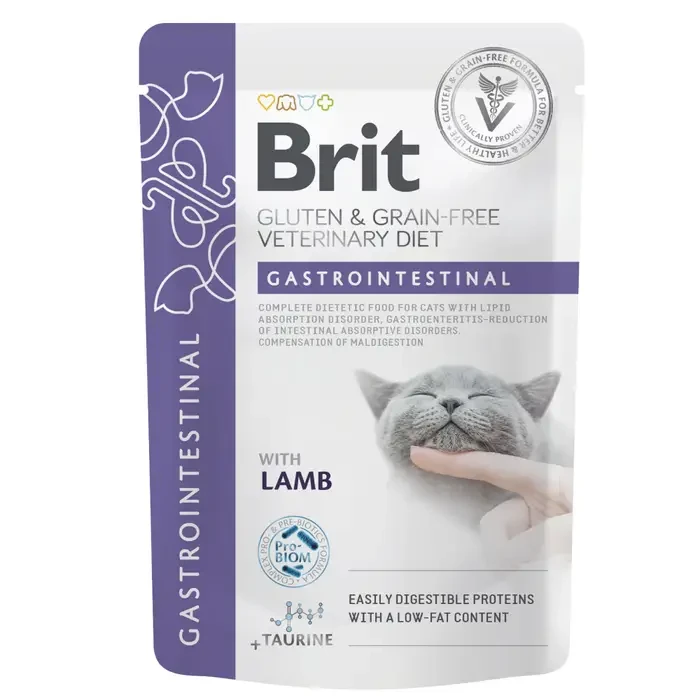 Корм вологий для котів Brit GF VetDiet Gastrointestinal з ягням 85 г (101114_1)