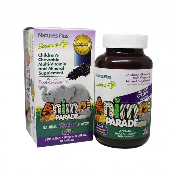 Витаминно-минеральный комплекс Nature's Plus Animal Parade Gold 180 Chewables Grape