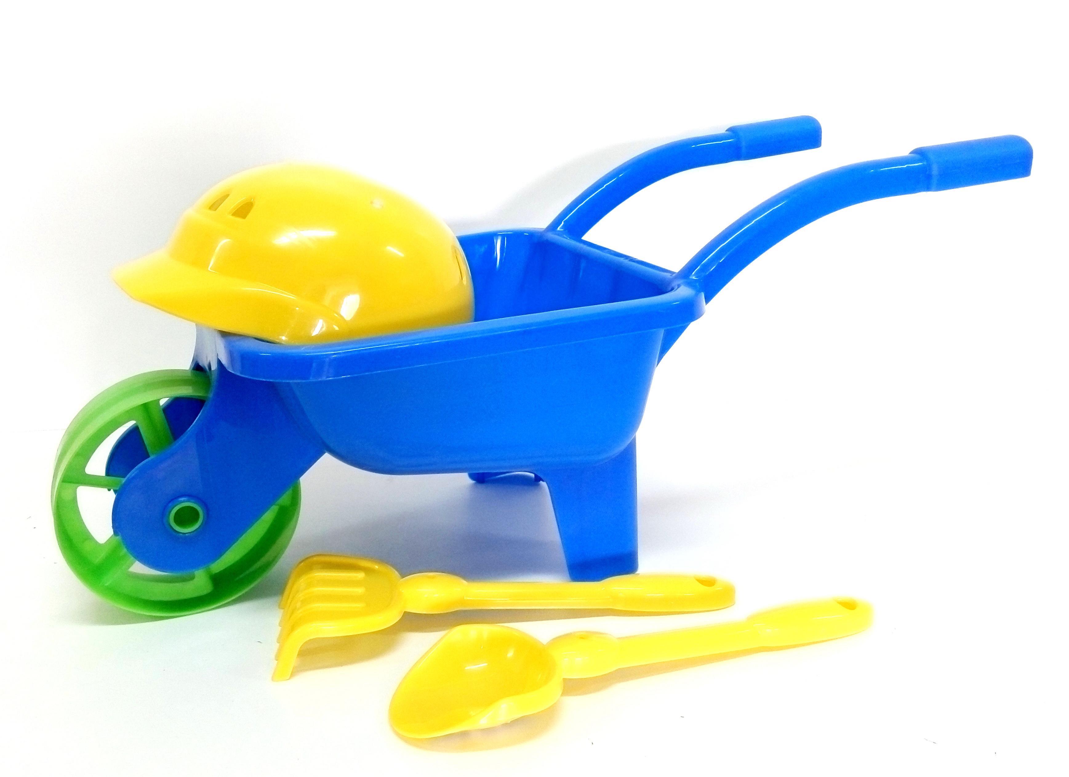 Тачка садова з каскою KinderWay лопатою та граблями (01-125)