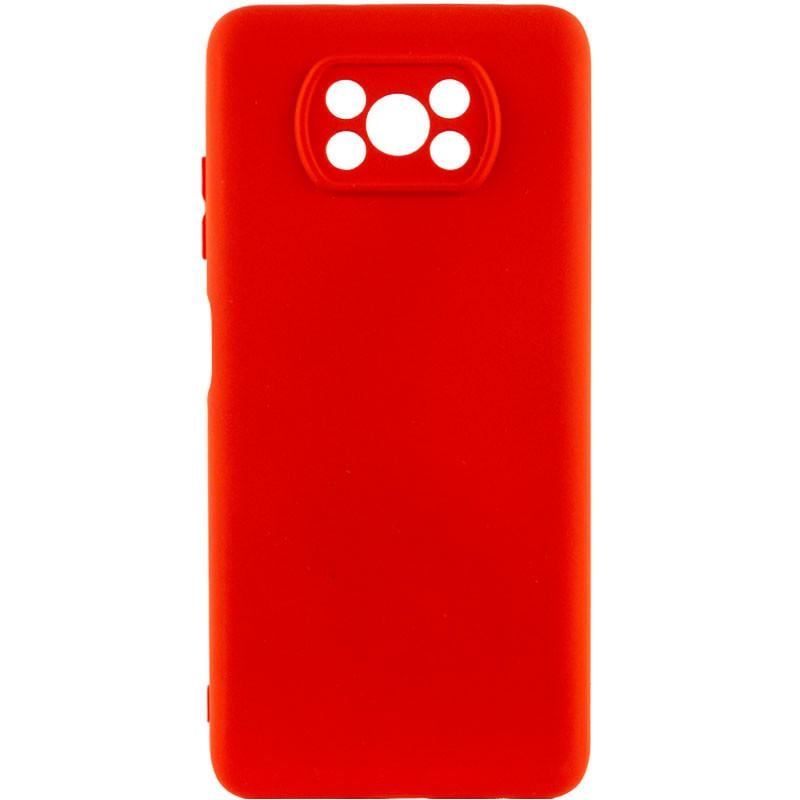 Противоударный чехол Silicone Cover Lakshmi Full Camera (AAA) для Xiaomi Poco X3 NFC / Poco X3 Pro  КРАСНЫЙ / RED