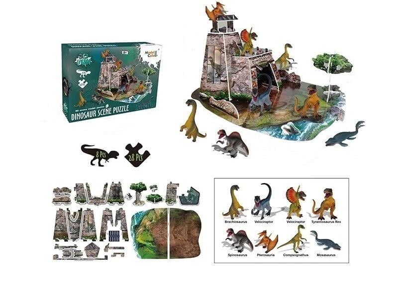 Пазлы детские 3D Динозавры 28 элементов/8 фигурок динозавров Multicolor (150844) - фото 2 Пазлы детские 3D Динозавры 28 элементов/8 фигурок динозавров Multicolor (150844) - фото 2