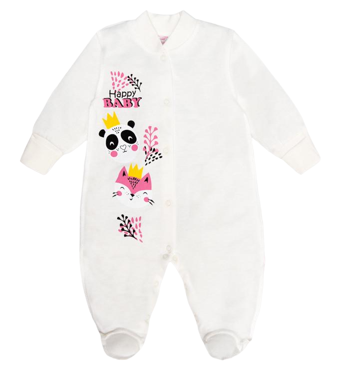 Комбинезон детский хлопковый для девочки Gabbi КВ-22-2-5 62 см Молочный (13286) Комбинезон детский хлопковый для девочки Gabbi КВ-22-2-5 62 см Молочный (13286)