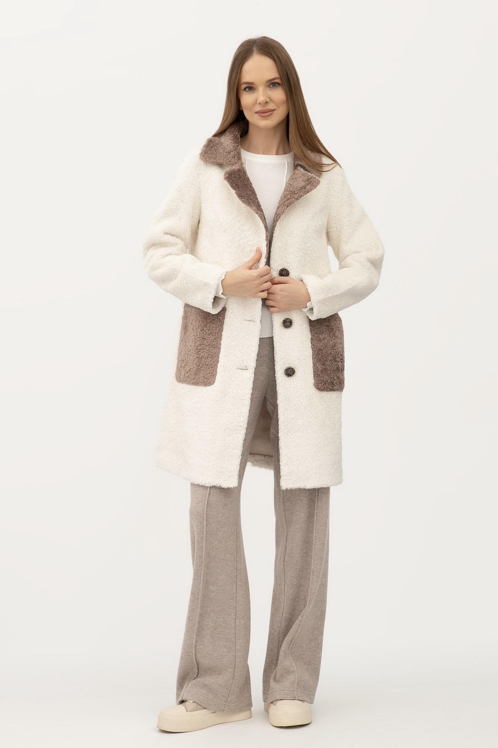 Пальто Lesia 24107304 р. 48 Молочный (148250000)