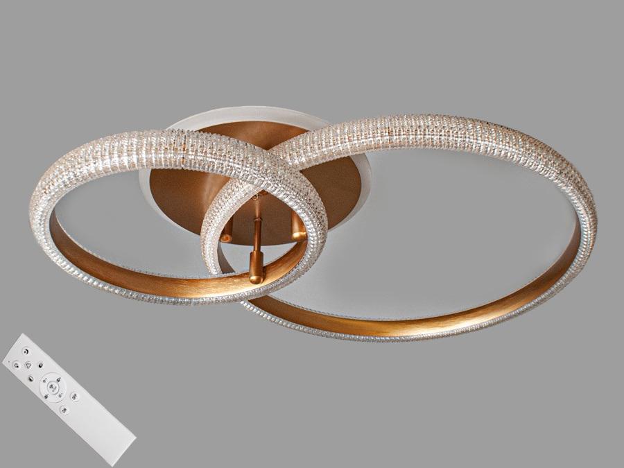 Люстра потолочная Octav с диммером и LED подсветкой 80 Вт (MX77012/2B G LED)