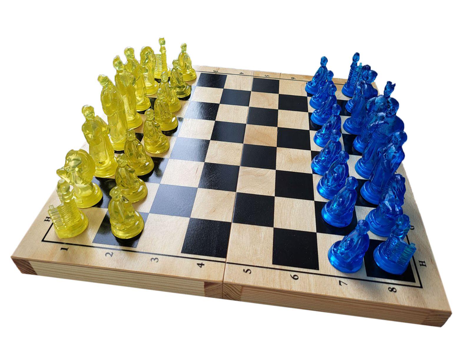 Набір шахів Сувенірний дошка дерево 365х365 см - фото 1