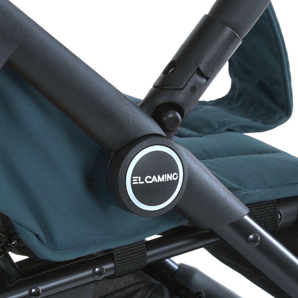 Коляска детская El Camino FIJI Lagoon Blue прогулочная с москитной сеткой и чехлом на ножки Зеленый (ME 1113-2) - фото 4