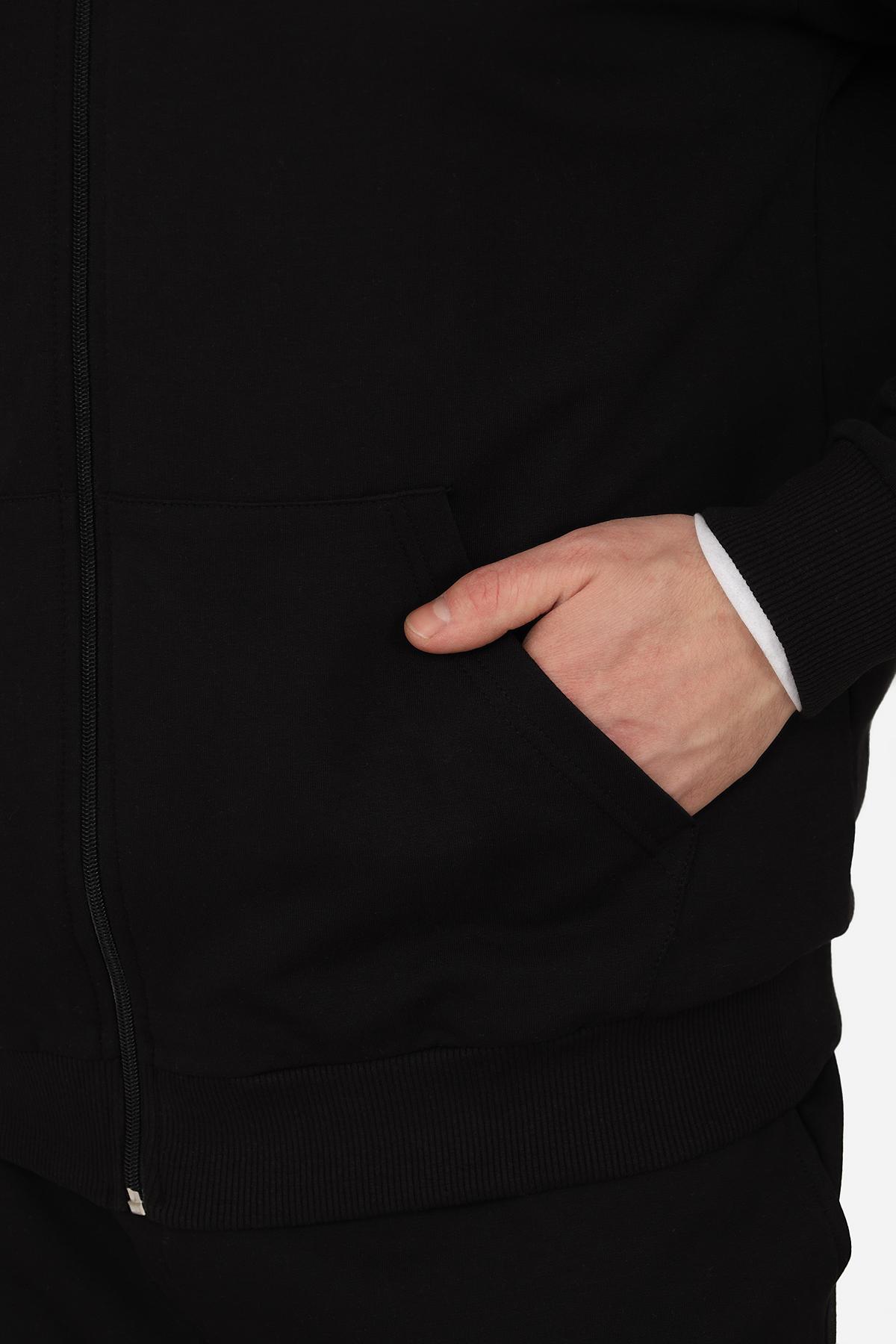 Толстовка чоловіча на блискавці ЦБ-00266205 р. 54 Чорний (SKT001035267) - фото 3