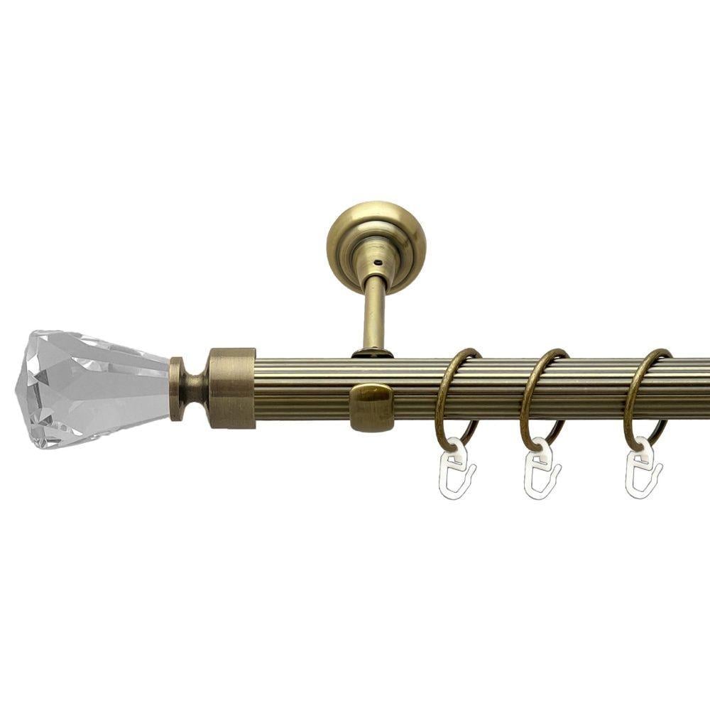 Карниз для штор Orvit Лучетта однорядный рифленый 25 мм 200 см Антик (00-00018237)