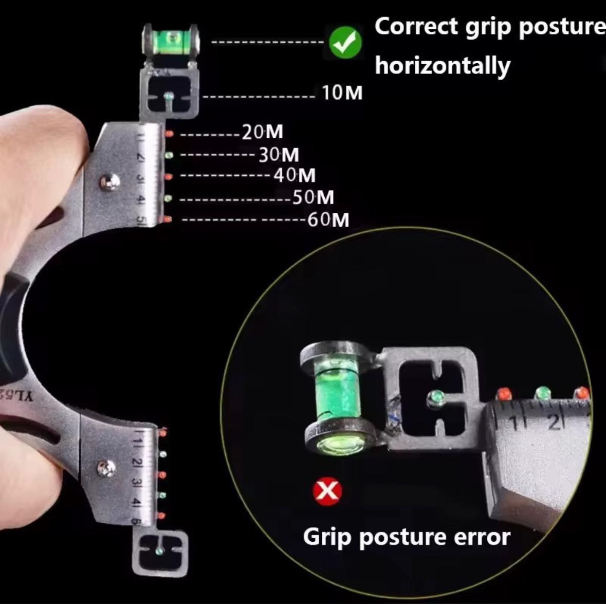 Рогатка металева спортивна SFU Hexa Sight Pro із прицілом та рівнем для полювання/риболовлі/спорту (0023) - фото 5 Рогатка металева спортивна SFU Hexa Sight Pro із прицілом та рівнем для полювання/риболовлі/спорту (0023) - фото 5