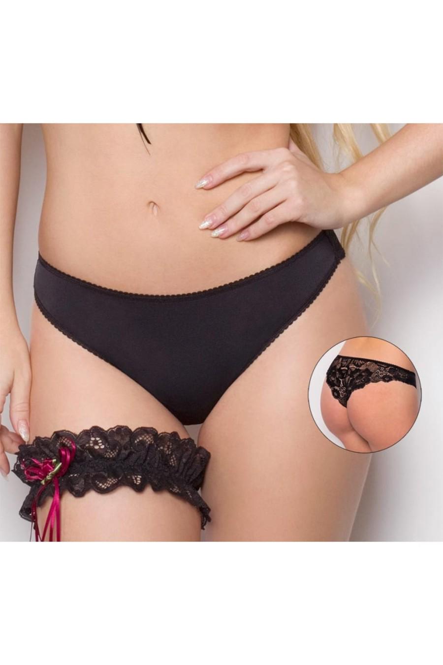 Трусики бразилиана Orhideja р. 3/M Черный (67766)