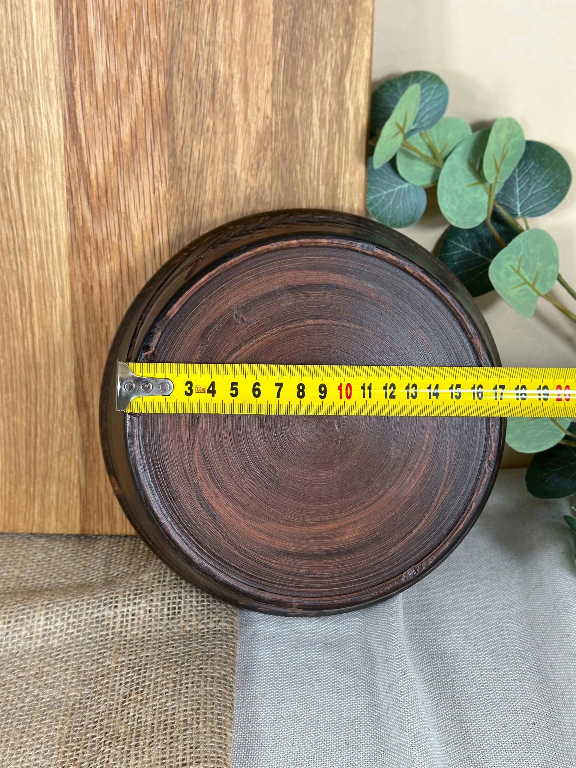 Миска під бануш різьблена глиняна Гражда Колосок 1,1 л (13002-16) - фото 6