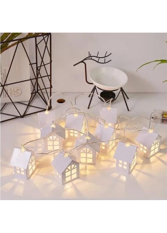 Гірлянда Будиночки 10 шт. на батарейках (1299)