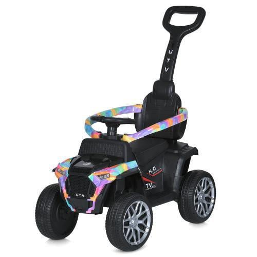 Каталка Bambi Racer M 5731EL-12 с родительской ручкой и музыкальными эффектами принт Разноцветный