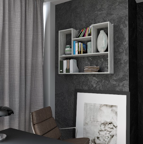 Полиця навісна 900х750х200 мм на 5 відділів Бетон (T-12) - фото 2