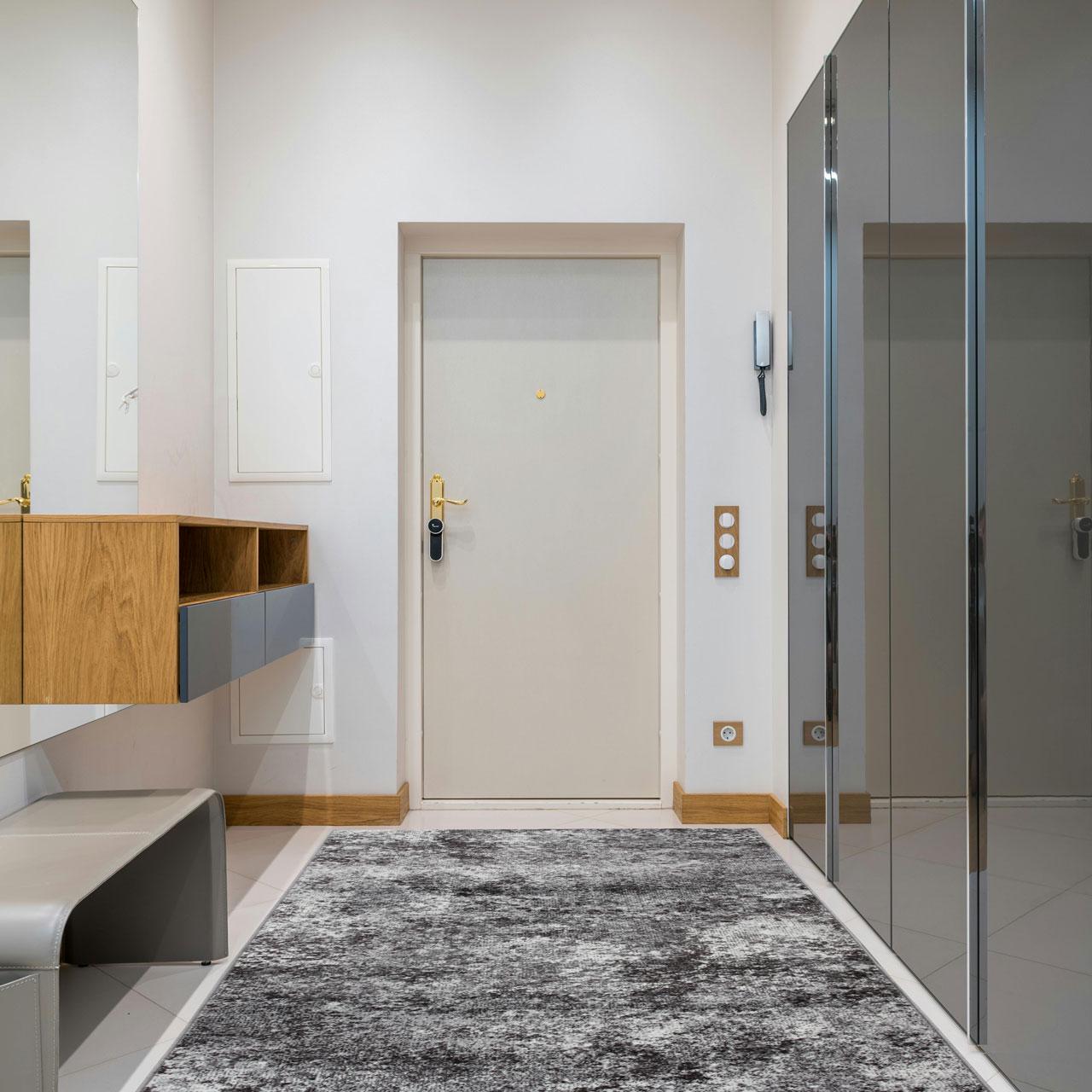 Ковер с низким ворсом DAKARIA Fayno Run 7145/690 2x2 м Серый (00-00017740) - фото 8 Ковер с низким ворсом DAKARIA Fayno Run 7145/690 2x2 м Серый (00-00017740) - фото 8