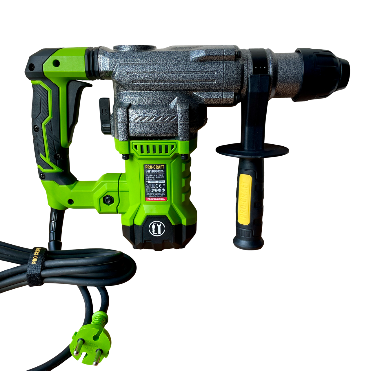 Перфоратор ProCraft BH-1800 1500 Вт SDS+ 5,5 Дж бочковий з кейсом (018003) - фото 2