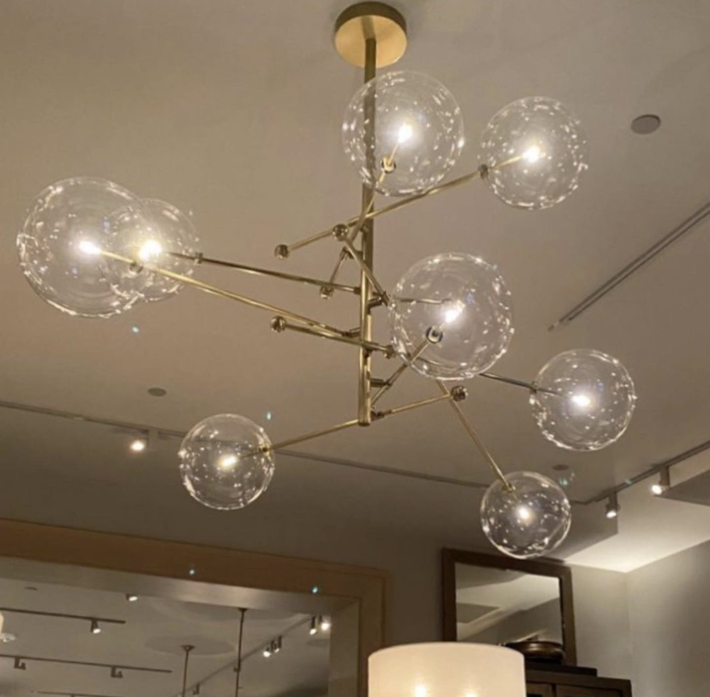 Люстра в корпусі метал на 8 прозорих плафонів (Y 8828)