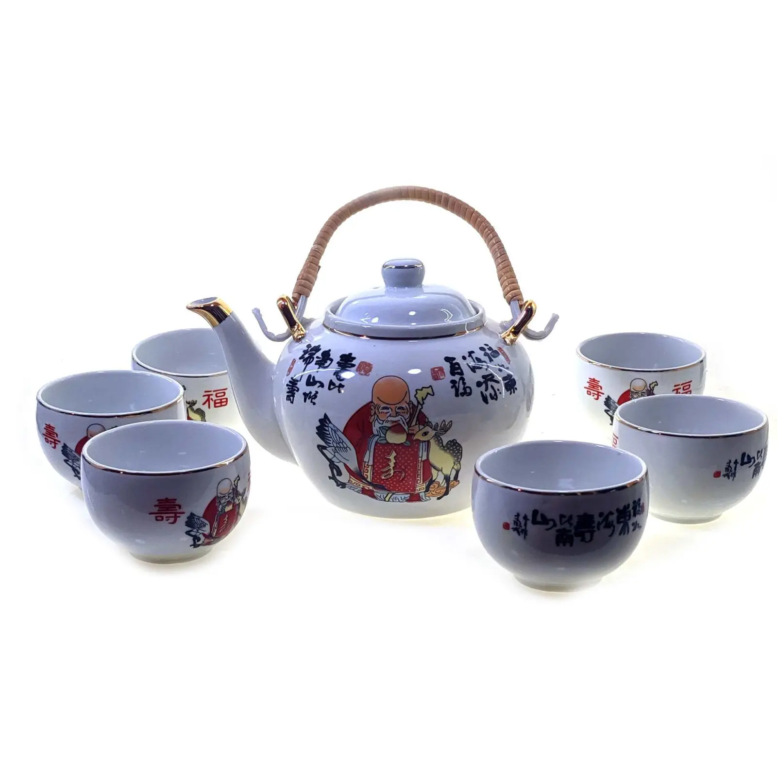 Сервиз фарфоровый дракон 1 чайник 800 мл/6 чашек 200 мл (22539) Сервиз фарфоровый дракон 1 чайник 800 мл/6 чашек 200 мл (22539)