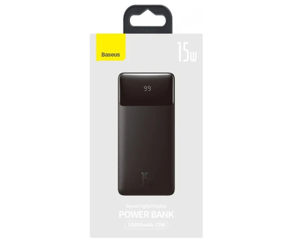 Батарея мобильная универсальная Baseus PPDML-I Bipow 10000mAh 15W Black - фото 3