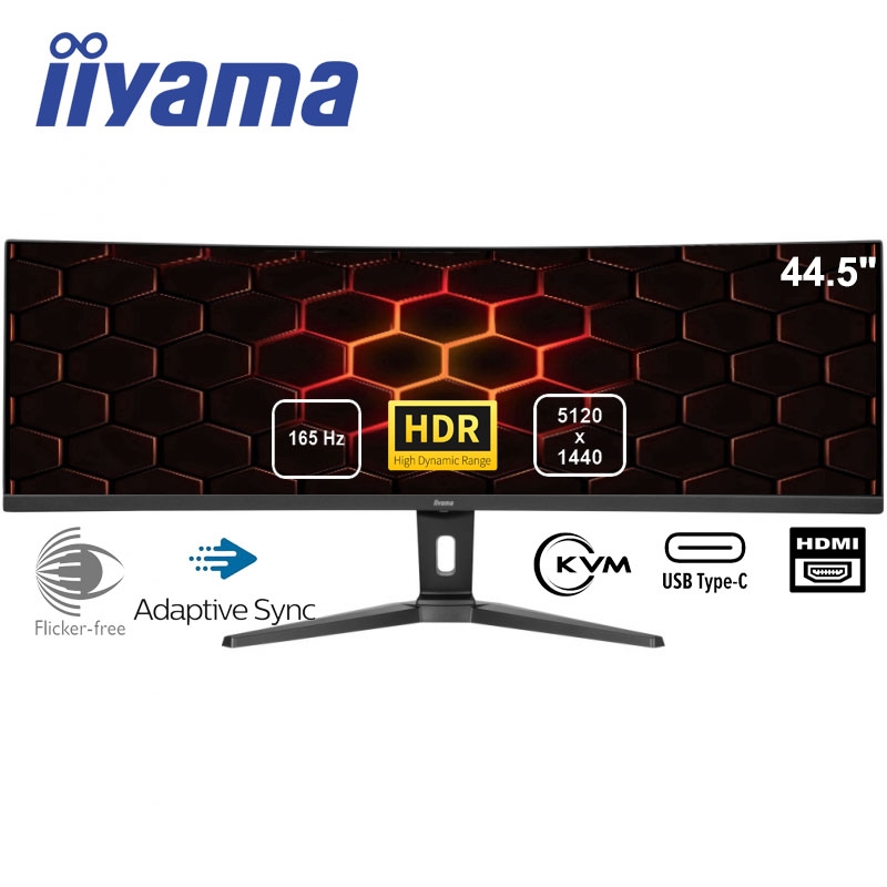 Монитор Iiyama GCB4580DQSN-B1 изогнутый VA 5120x1440 5K DQHD 45" 4W (26832367) - фото 4