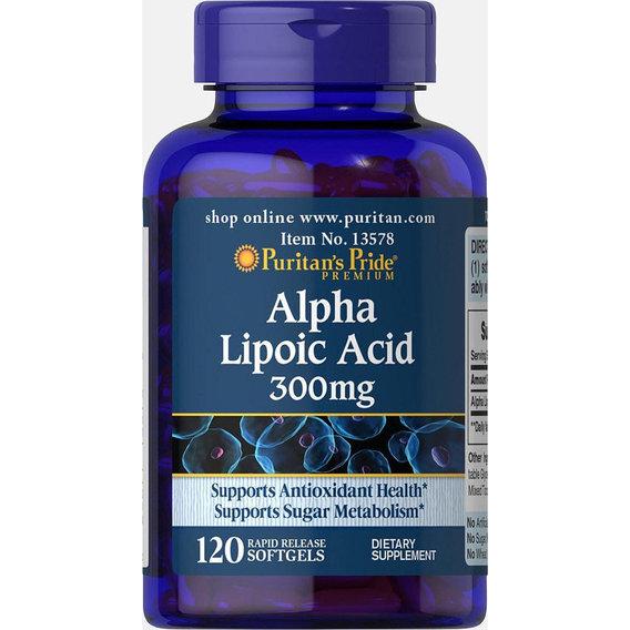 Альфа-липоевая кислота Puritan's Pride Alpha Lipoic Acid 300 мг 120 Softgels