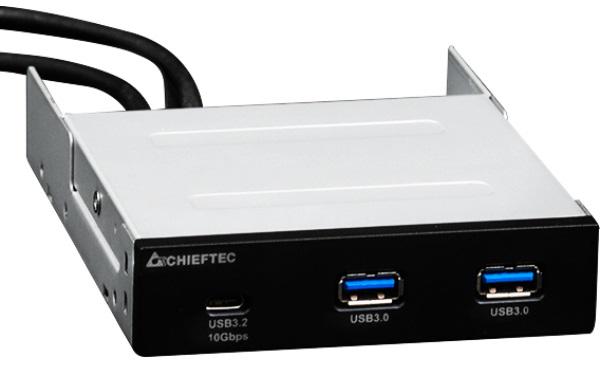 Концентратор Chieftec 3,5" 2xUSB 3,1 Gen.1/1xUSB 3,1 Gen.2 Type-C (MUB-3003C)