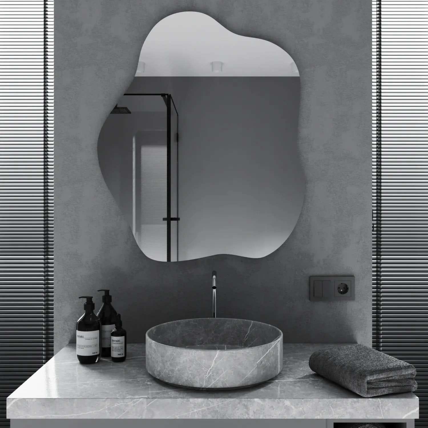 Зеркало для ванной комнаты Mironiks Fluffy фигурное без подсветки 850x700 мм (FR-MRKS-318188)